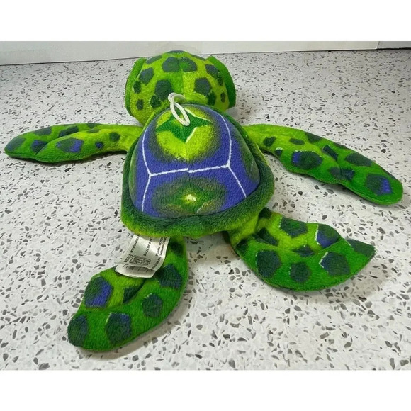 Fiesta Big Eye Turtle Plush, Multi Color, Measures 11.5” Length, Eye Scratches - Picture 3 of 6
